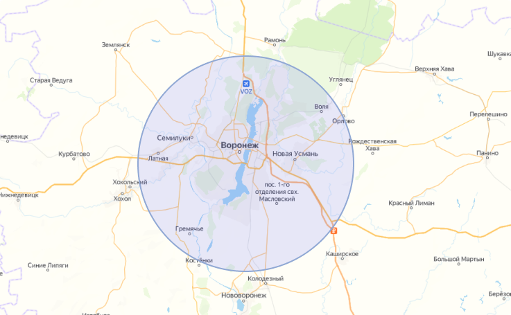 зона выезда наших специалистов